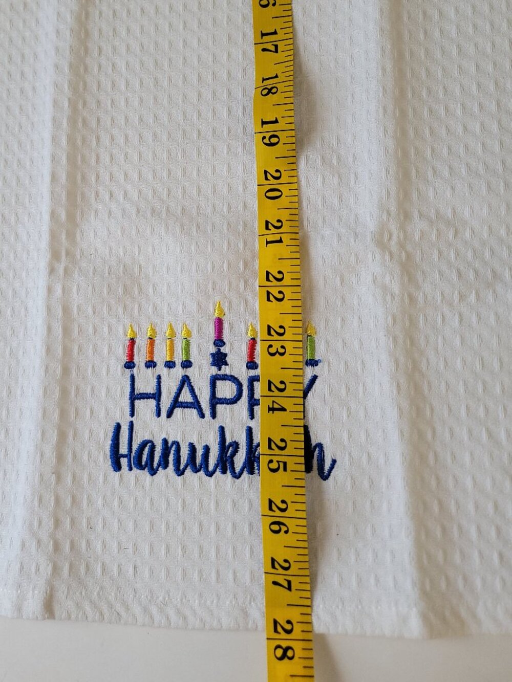 Hanukkah Embroidered Kitchen Towel  3 Hanukkah Ornaments & Keychain - Picture 10 of 13